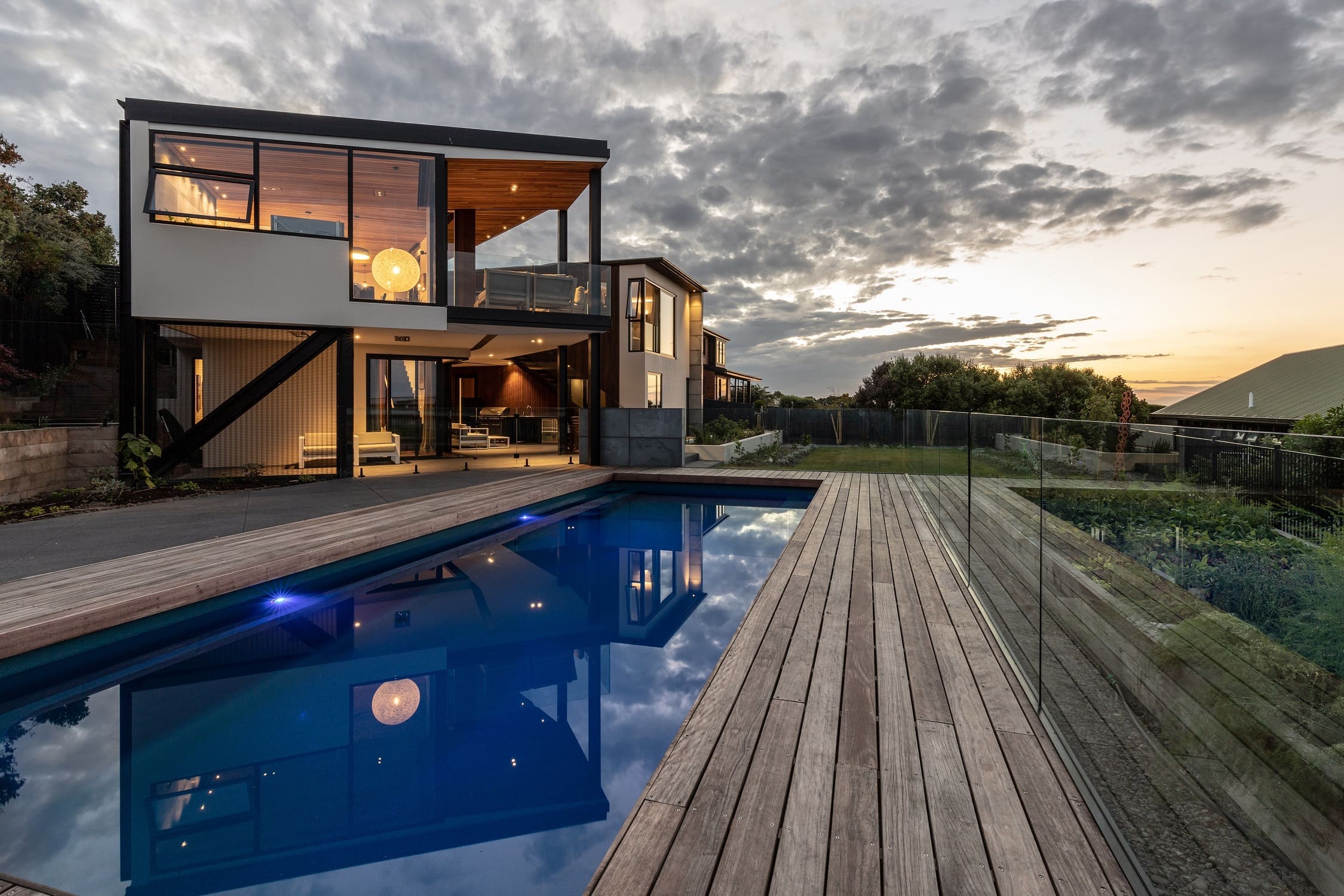 House-from-North-East-corner-over-pool-v2 architectural house with wool insulation