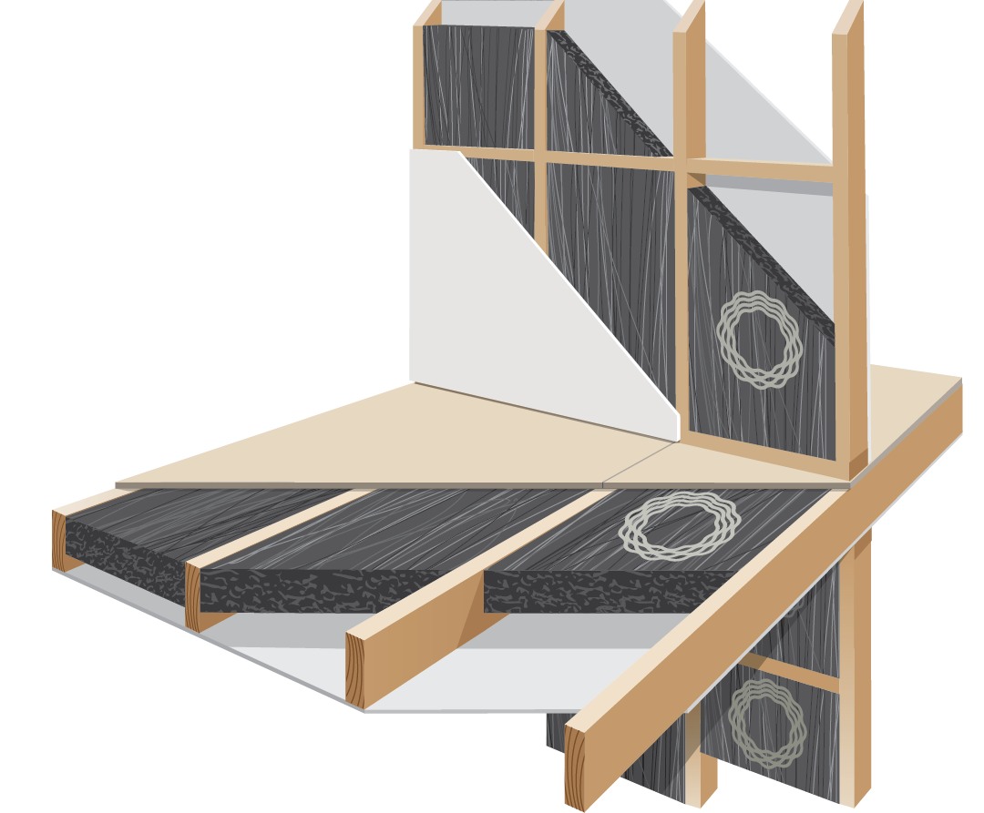 Chatterblock acoustic wool insulation illustration diagram