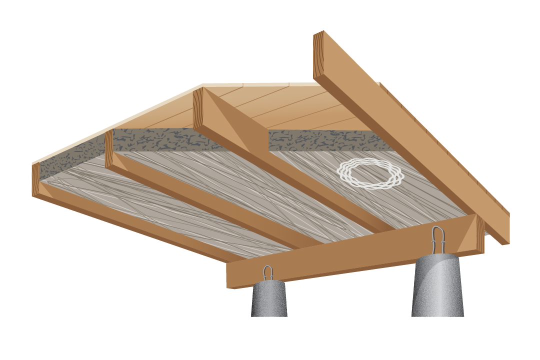 Underfloor Insulation illustration wool floor insulation