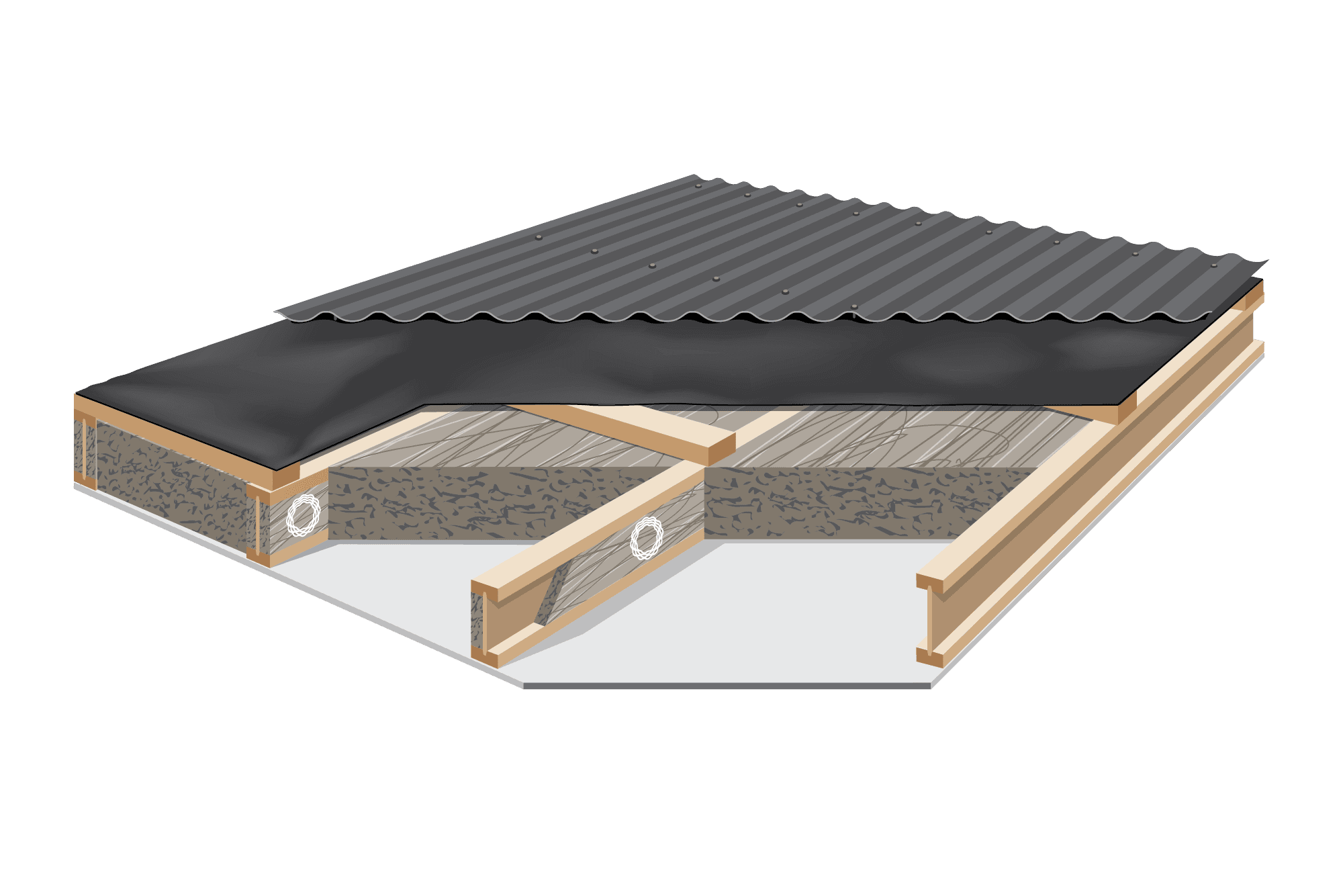 I-Beam Fillet illustration wool I-Beam fillet insulation