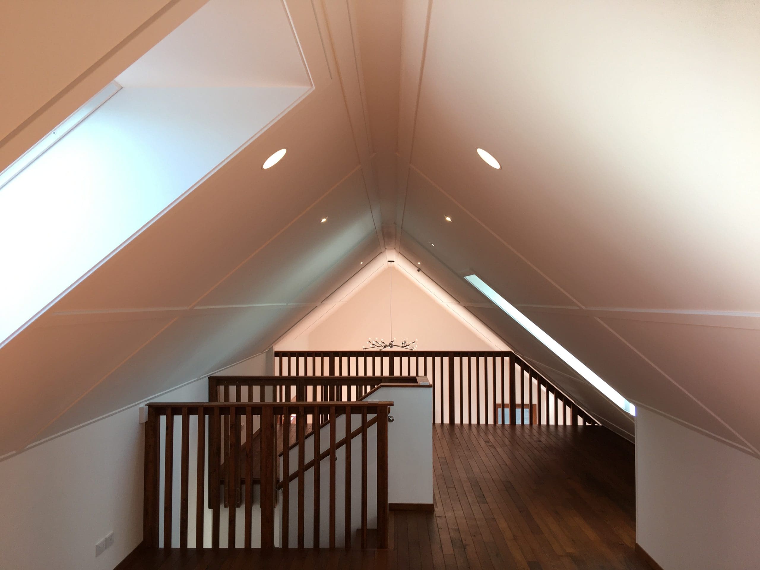 Skillion-roof-demonstration-home Interior of eco house with wool insulation